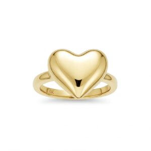 18K Gold Heart Ring